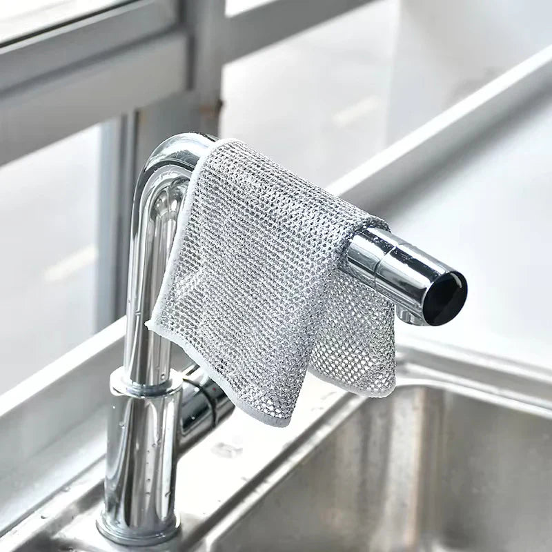 Non Scratch Dish Wash Cloth (Pack Of 5) قماش غسيل الصحون بدون خدش 5 قطع