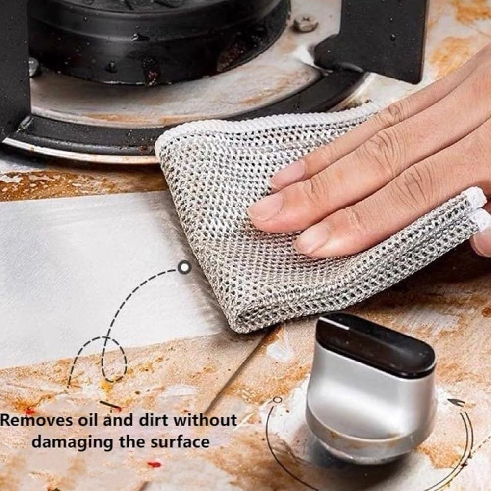 Non Scratch Dish Wash Cloth (Pack Of 5) قماش غسيل الصحون بدون خدش 5 قطع
