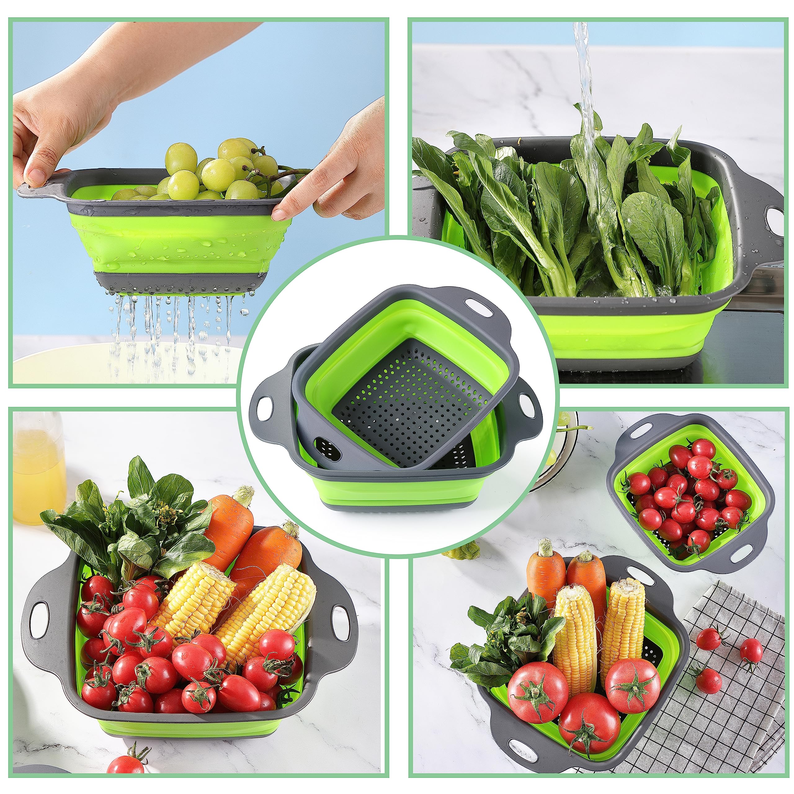 2 in 1 Rotatable Double Basket Strainer مصفاة سلة مزدوجة دوارة 2 في 1