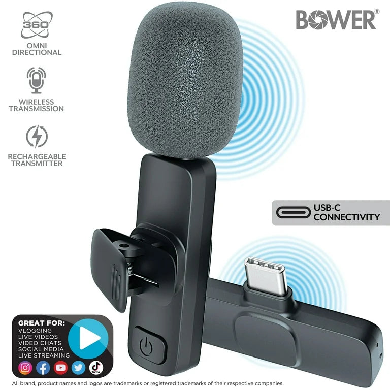 K9 Wireless Lavalier Microphone TYPE-C مايكروفون لاسلكي K9 منفذ TYPE-C