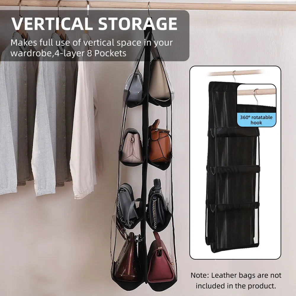 8 Pocket Dust-Proof Bag Organizer منظم حقائب 8 جيوب مضاد للغبار