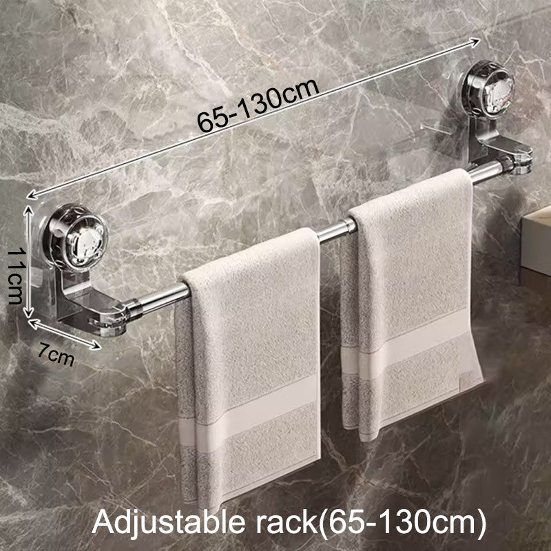 Adjustable Towel Rack – Drill-Free Strong Suction علاقة مناشف قابلة للتعديل بدون حفر