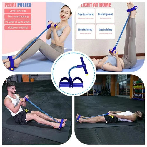 Multifunctional Pedal Puller Resistance Rope حبل مقاومة متعدد الوظائف للتمارين